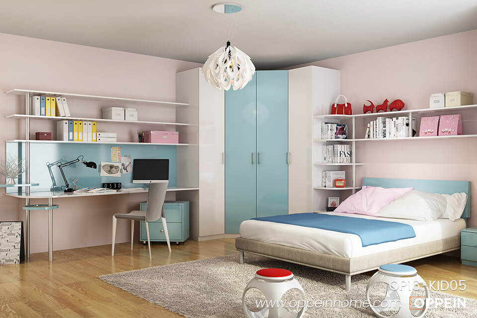 OP16-KID05-Contemporary-Bedroom-in-Blue-for-10-Years’Old-Child-1