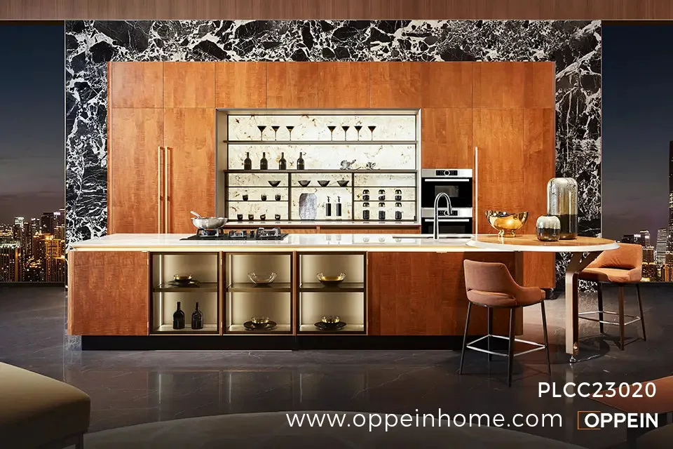 retro-custom-luxury-veneer-kitchen-cabinet-design-1