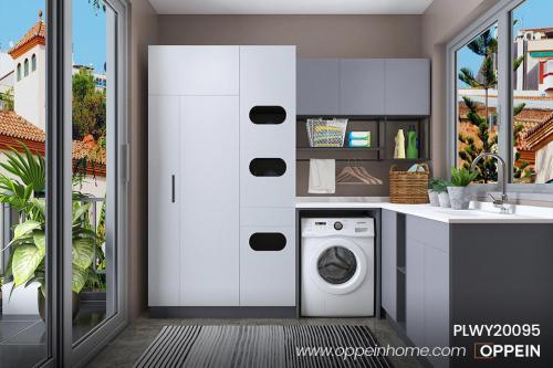 Custom-Lacquer-and-Melamine-Laundry-Room-Cabinets-PLWY20095-1