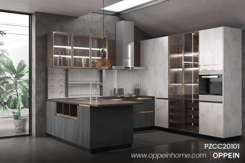 Modern-U-Shaped-UV-Lacquer-Gray-Kitchen-Units-PZCC20101-1